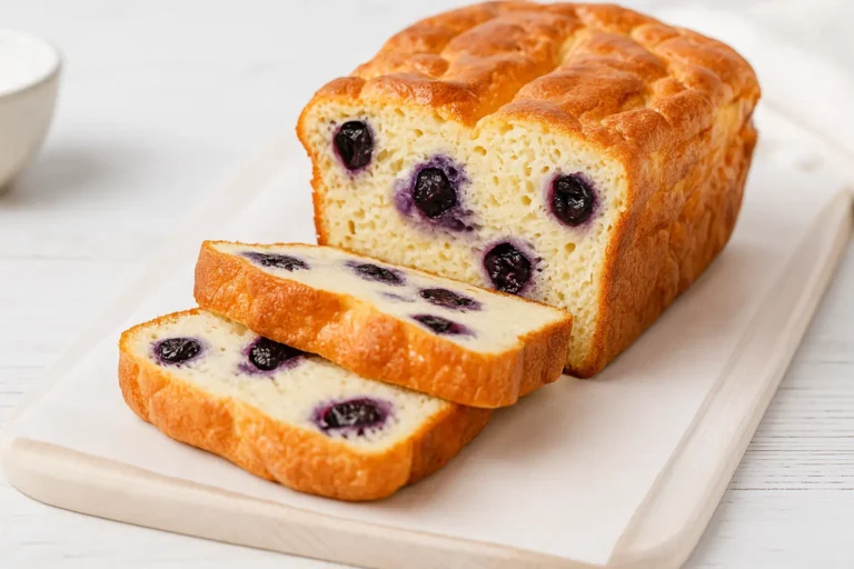 Blueberry Fluffy Cottage Cheese Bread