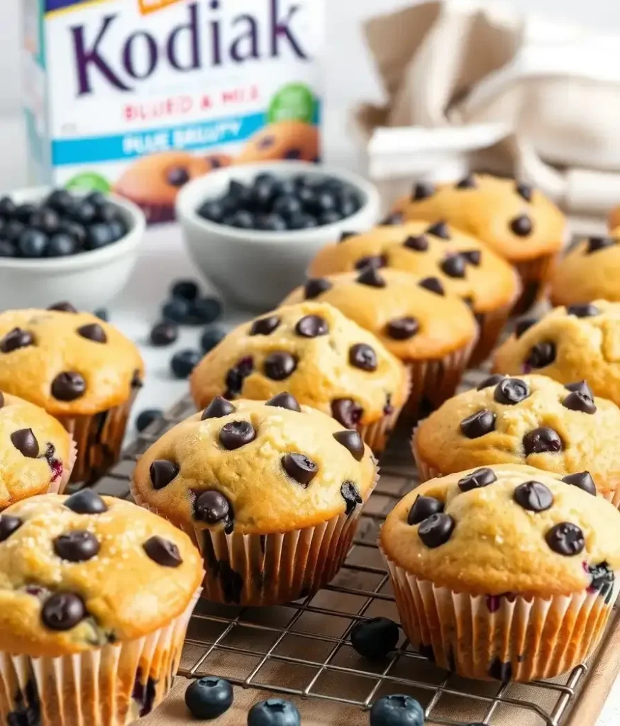 Chocolate Chip Blueberry Kodiak Muffins