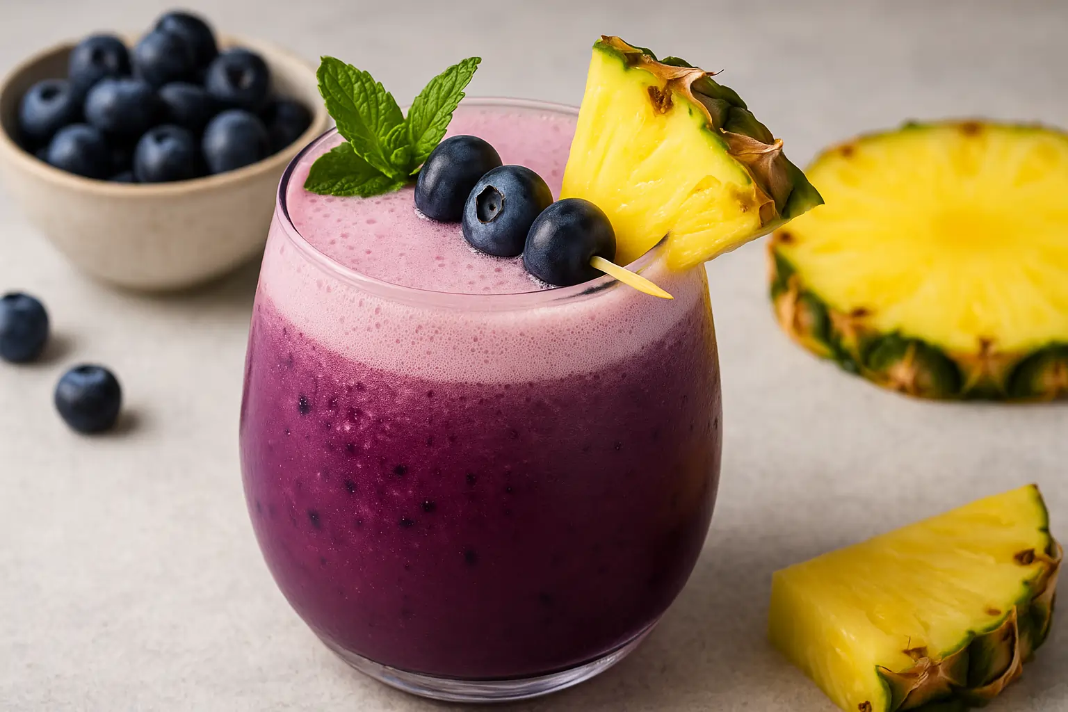 Blueberry Pineapple Tequila Sour