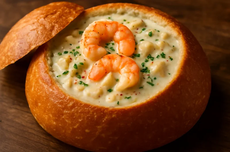 Stuffed Seafood Bread Bowl Recipe