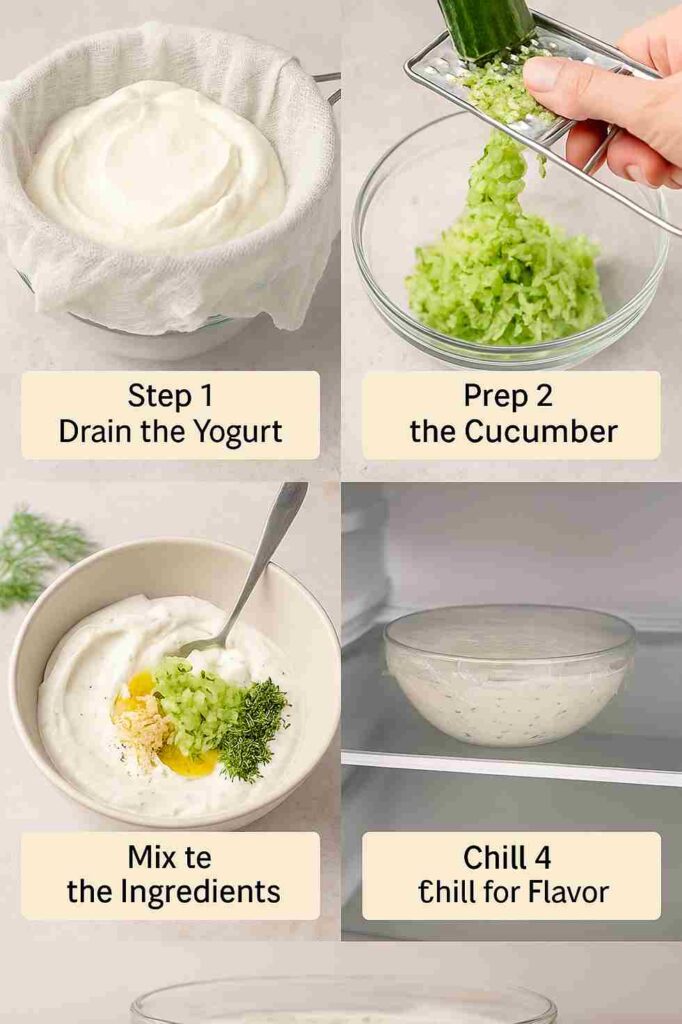 Tzatziki Sauce STEP BY STEP GUIDE