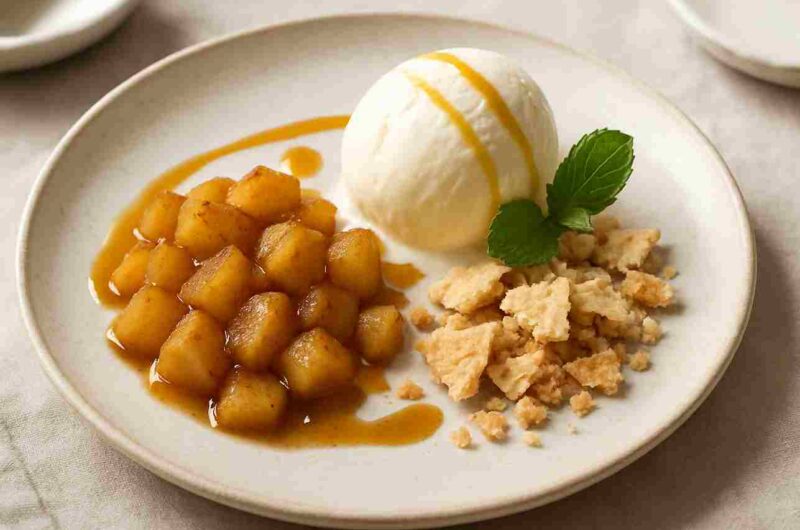 Deconstructed Apple Pie a la Mode