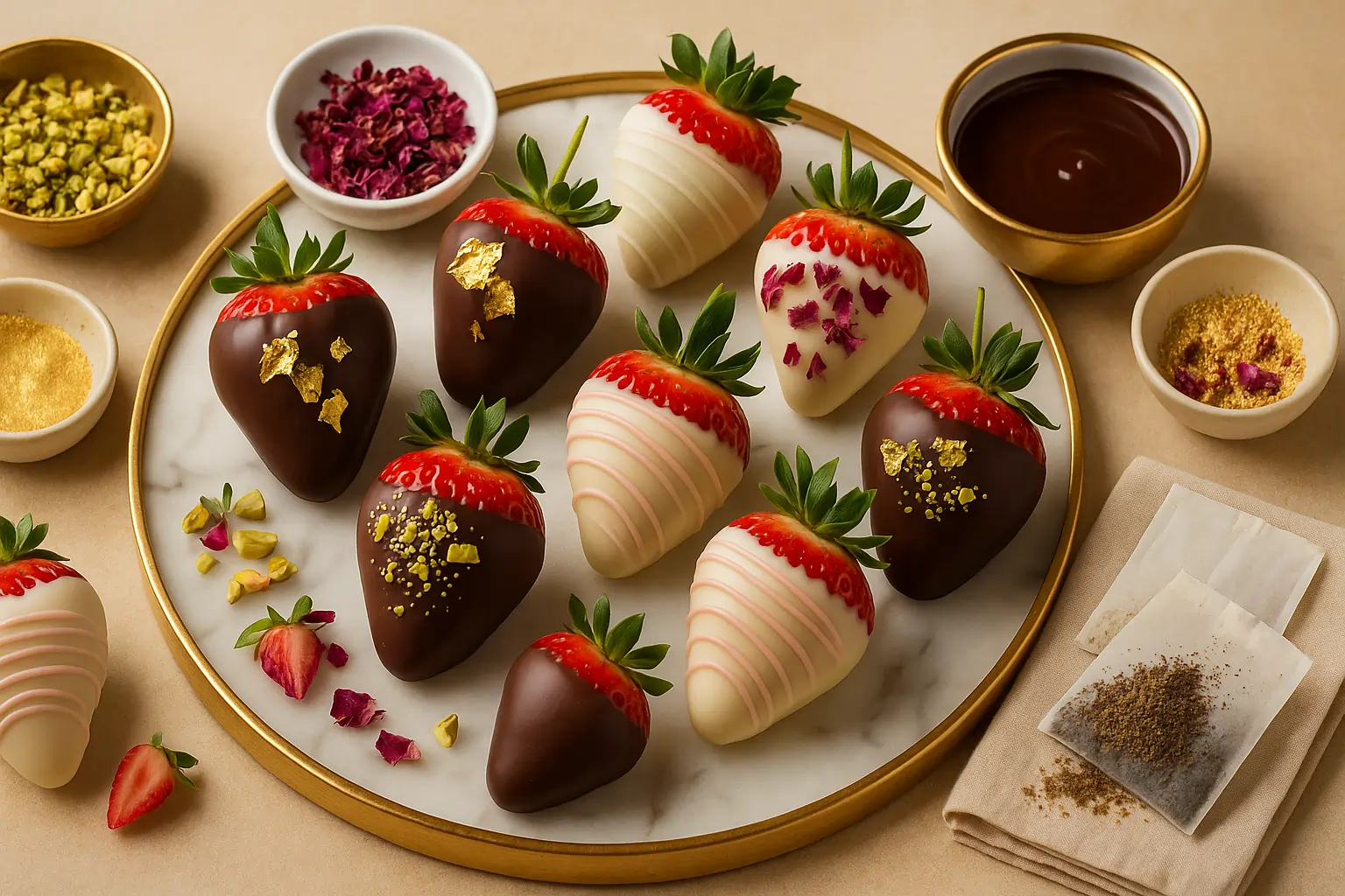 Dubai Chocolate-Covered Strawberries Recipe