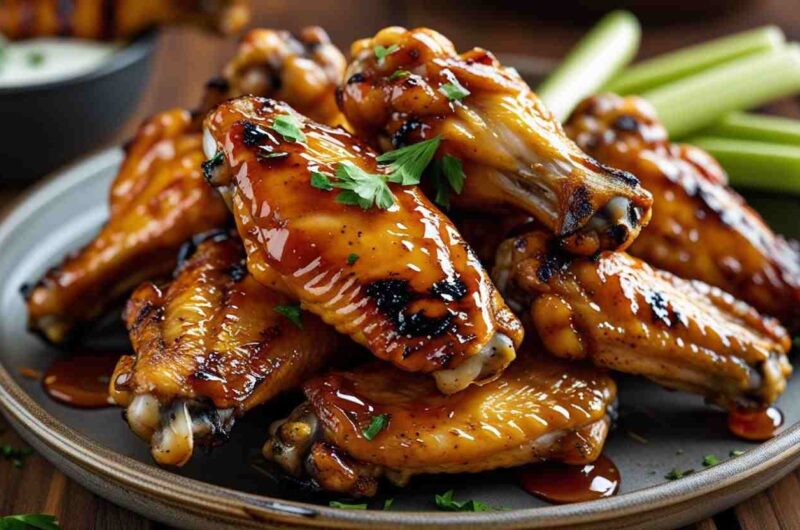 Grilled Honey Hot Wings