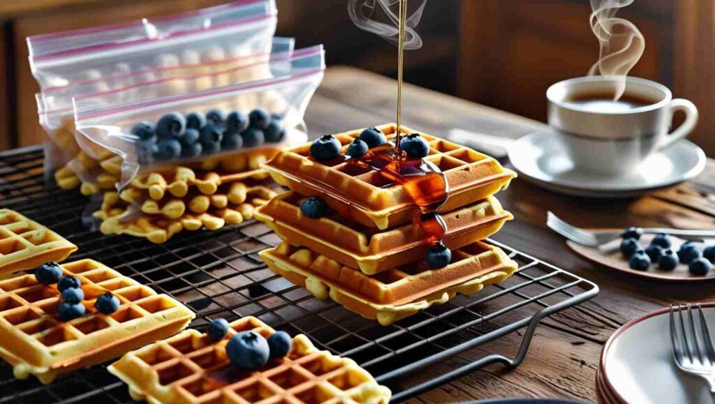 Serving and Storage Ideas of waffles from scratch