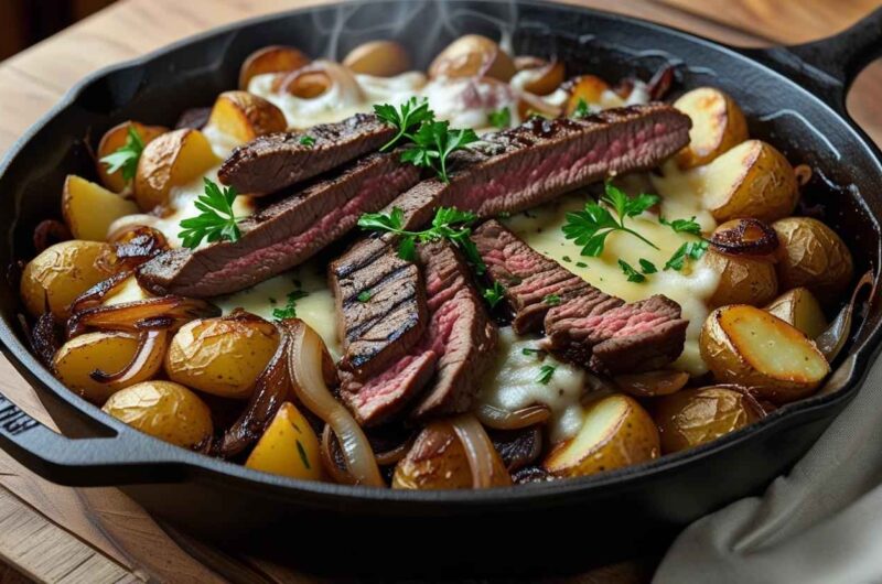 Cheesesteak Potato Skillet Recipe