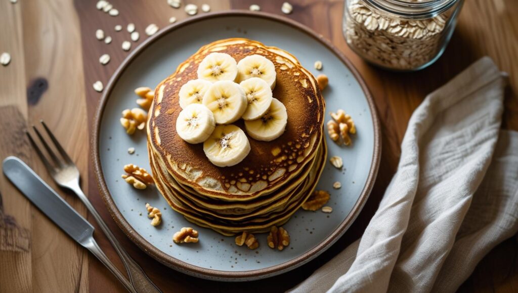 Banana Pancakes Without Flour (Gluten-Free, Oat-Based)