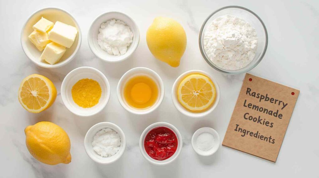 Ingredients You’ll Need for Copycat Crumbl Raspberry Lemonade Cookie Recipe
