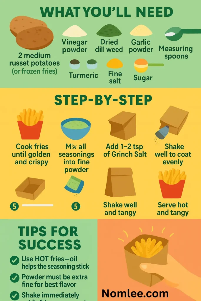 Dill Pickle ‘Grinch Salt’ McShaker Fries
