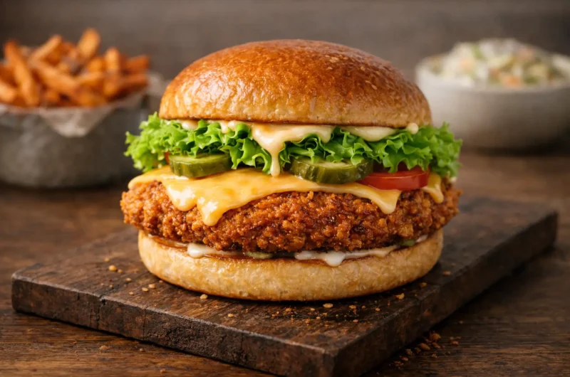 Air Fryer Chicken Burger