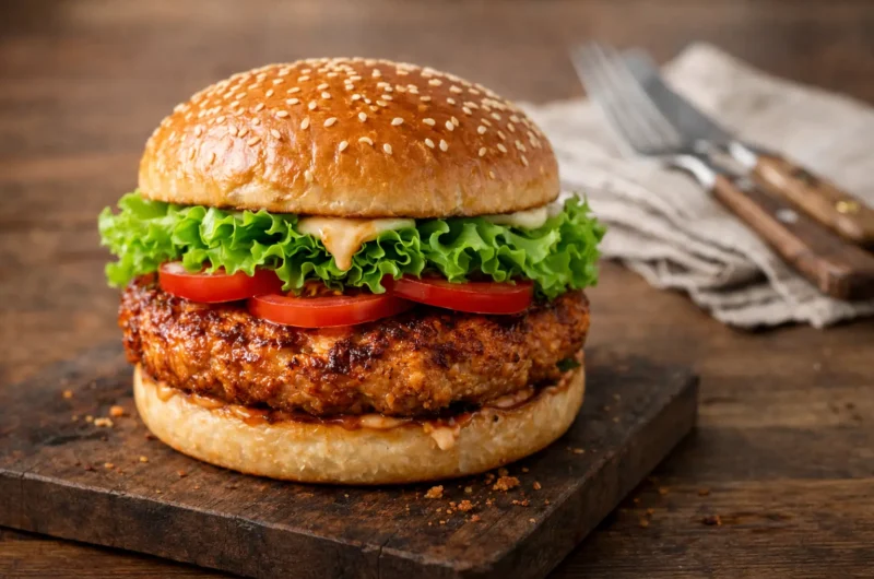 Chicken Burger Without Egg